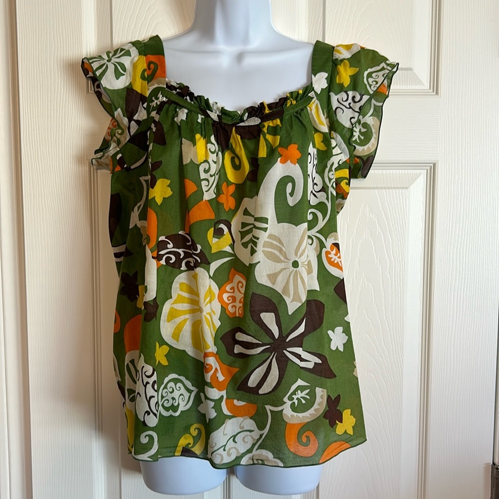 J Crew women’s size S small summer top tunic tank blouse, lightweight cotton